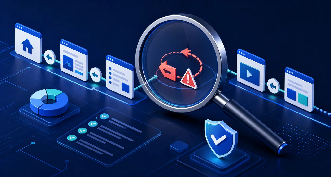 Audit tehnic al traseului de navigare pentru identificarea hijacking-ului butonului Back